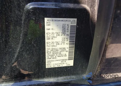 2023 Nissan Frontier Pro-X 4X2 z USA, uszkodzony, nr VIN 1N6ED1EJ3PN639890